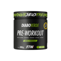 Suplemento Em Pó Pre Treino Pre Workout 300g Sabor Maça Verde FTW - DIABO VERDE