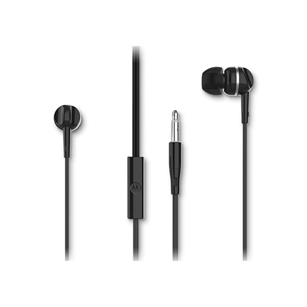 Motorola, J15000L15N1L, Earbuds 105, Fone de Ouvido com Microfone, Preto