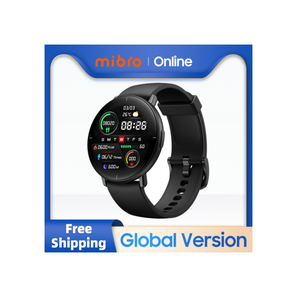 Mibro Lite Smartwatch Versão Global 1.3Inch AMOLED HD Display IP68 Controle de Aplicativo À Prova D' Água Monitoramento de Fitness Bluetooth Esporte Homens Mulheres Smart Watch iOS Android Compatível