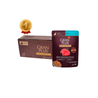 Kit 18un. Ração Úmida Sachê GranPlus Gourmet Gatos Adultos Atum 85g