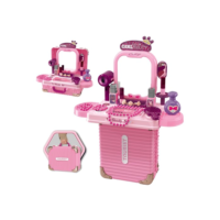 Bancada Penteadeira Infantil 3 em 1 Maleta 21 Peça Maxi Toys