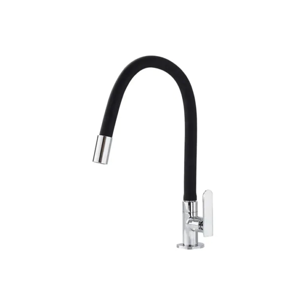 Torneira Cozinha Articulável Flexivel com Arejador Texfine Monocomando Preto Fosco Para Pia E Bancada