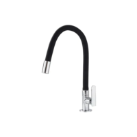 Torneira Cozinha Articulável Flexivel com Arejador Texfine Monocomando Preto Fosco Para Pia E Bancada