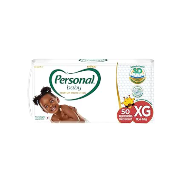 Personal Fralda Baby Premium Protection Extra Grande, 50 unidades