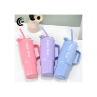 Kit 3 Garrafa Copo Tendência Agua Squeeze Com Adesivos Lembretes beber Agua