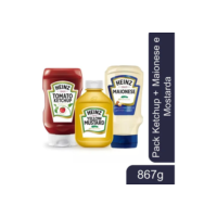 Kit tradicional ketchup 397g maionese 215g e mostarda 255g Heinz
