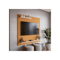 Painel Barcelona Para Tv 32 Polegadas Suspenso Sala Quarto Estante 90x90 (Nature-Pérola)