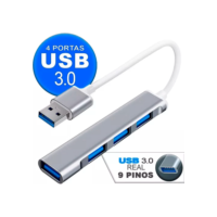 Hub Usb 3.0 4 Portas 5 Gbps Super Rapido Mouse Teclado Hd