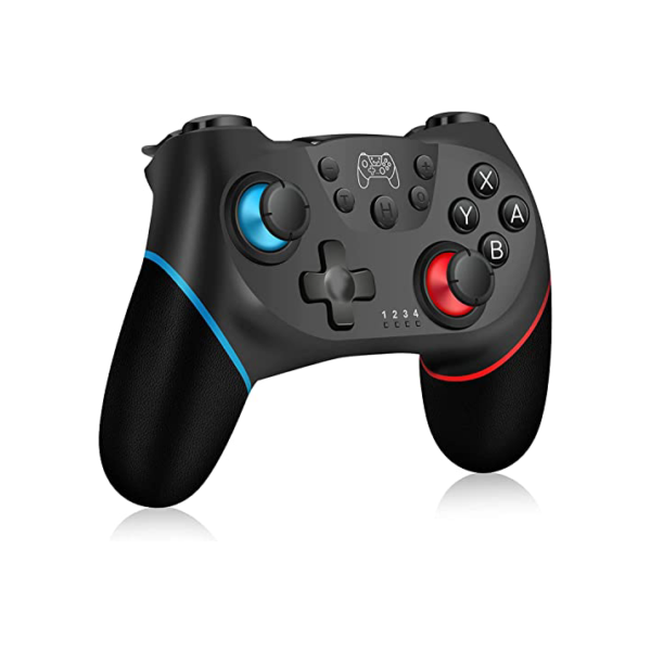 Controlador sem fio para Nintendo Switch &Switch Lite, Bluetooth Switch PRO Controlador Gamepad com Dual Shock, 6-Axis Gyroscope, Turbo - Preto