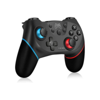 Controlador sem fio para Nintendo Switch &Switch Lite, Bluetooth Switch PRO Controlador Gamepad com Dual Shock, 6-Axis Gyroscope, Turbo - Preto