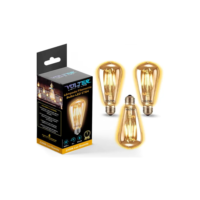 Kit 3 Lâmpada Filamento Led Decorativa Retrô Vintage Âmbar Cor Da Luz Branco-quente
