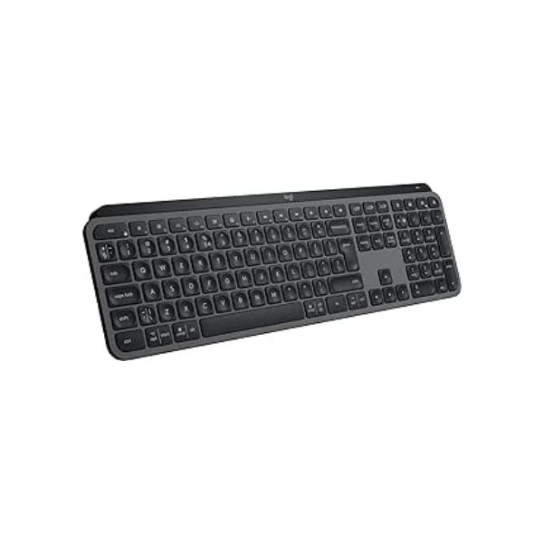 Teclado sem fio Logitech MX Keys S com Clique Silencioso, Teclas Programáveis, Iluminação Inteligente, Conexão Bluetooth ou Receptor USB Logi Bolt e Bateria Recarregável - Grafite