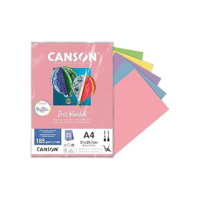 CANSON Iris Vivaldi, Papel Colorido A4 Sortido em Pacote de 25 Folhas Soltas, Gramatura 185 g/m², Cores Pasteis