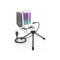 Microfone Gamer Fifine Ampligame A6V, RGB, USB, White, A6V-WHITE