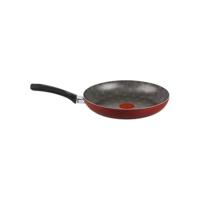 Frigideira Rochedo Facilita Vermelho 24cm com Antiaderente Resist - Limpa Fácil e Dura Mais, reforçado com partículas minerais, Thermo-Sinal e Cabos Reforçados