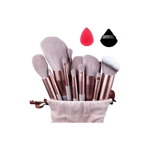 Pincel Maquiagem Kit 13 Peças Profissional Com Estojo