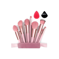 Pincel Maquiagem Kit 13 Peças Profissional Com Estojo