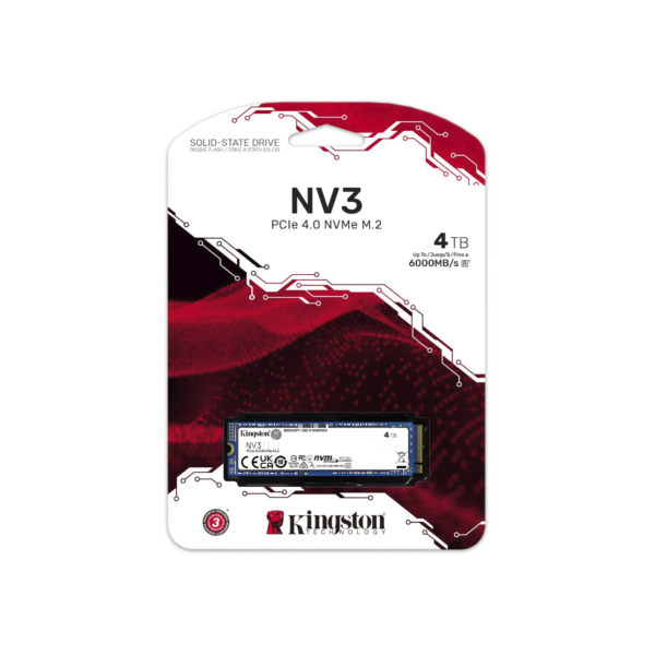 Ssd M.2 Nvme 2280 Pcie 4tb Kingston Snv3s 6000/5000 Mb/s