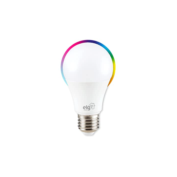 ELG, SHLL100, Lâmpada Inteligente de LED 10W Dimerizável, Compatível com WI-FI, Bluetooth, Comando de Voz, Soquete E26/E27, RGB