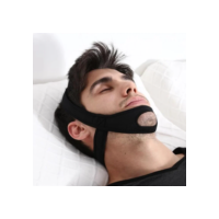 Prevenção de suor masculino preto material de mergulho preto anti ronco boca aberta cinta de correção de respiração assistido sono sob