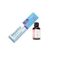 kit óleo de rosa mosqueta 100% puro mais pomada bepantriz clareamento, manchas, antissinais