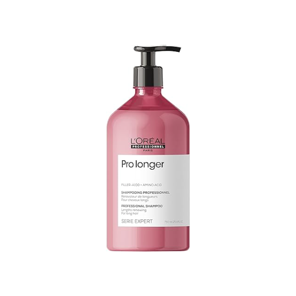 L'Oréal Professionnel Shampoo Pro Longer, Reduz a Quebra e Aparência de Pontas Duplas, Adiciona Volume e Brilho, Para Cabelos Finos e Com Afinamento, 750ml