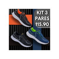 KIT 3 Pares Tênis Masculino Esportivos para Academia