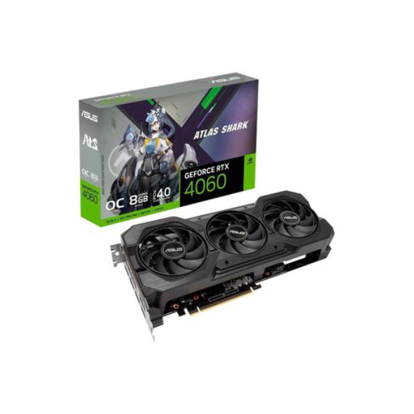 Placa de Vídeo RTX 4060 8G V2 Gaming ATS OC ASUS NVIDIA GeForce, 8GB GDDR6, DLSS, Ray Tracing, G-Sync - 90YV0JM2-M0NA00