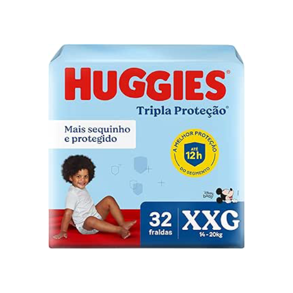 Huggies Fralda Tripla Proteção XXG 32 Un