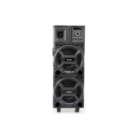 Caixa de Som Amplificada Amvox ACA 1101 Duplo Woofer 8" Black Bluetooth Usb Led Tws