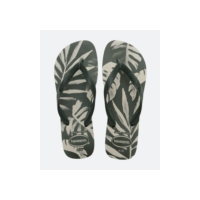 Chinelo de Tiras com Estampa Aloha Tropical Havaianas Verde Oliva
