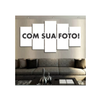 Quadro Personalizado - COM SUA FOTO 80X50 cm 5 Peças Decorativo
