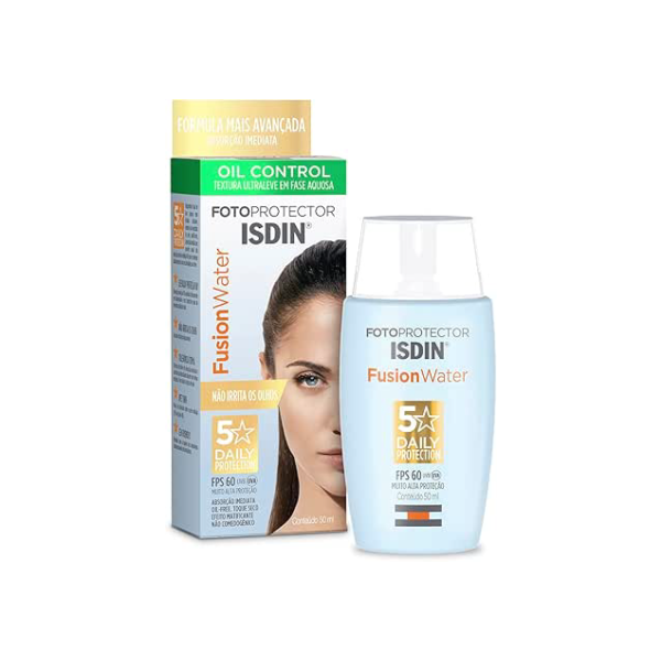 ISDIN Protetor Solar Facial Fusion Water 5 Stars Sem Cor FPS 60 - 50ml