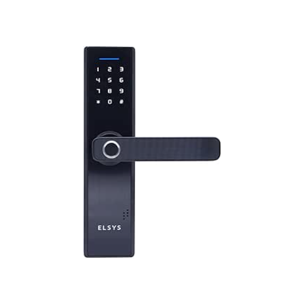 Fechadura Digital de Embutir com Biometria, Elsys, ESF-DE2000B, Preta - Abertura via Biometria e Senha Numérica