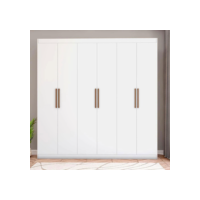 Guarda-Roupa Bartira Ville com 6 Portas e 2 Gavetas - 200,5cm de largura - Branco