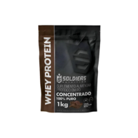 Whey Protein Concentrado 1kg Sabor Chocolate Belga Soldiers Nutrition Rico em Proteína Treino