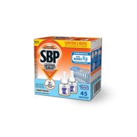 Repelente Elétrico Líquido SBP 45 Noites Cheiro Suave com 2 unidades de 32.9ml
