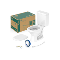 Celite 1647230010300 - Kit Bacia com Caixa, Assento Polipropileno e Complementos de Instalação Like, 36 x 61 x 74 cm, Branco