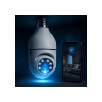 Câmera De Segurança Lâmpada Interna Externa Ip Wifi App Yoosee Com Visão Noturna Espiã 360º Cor Branco Davely
