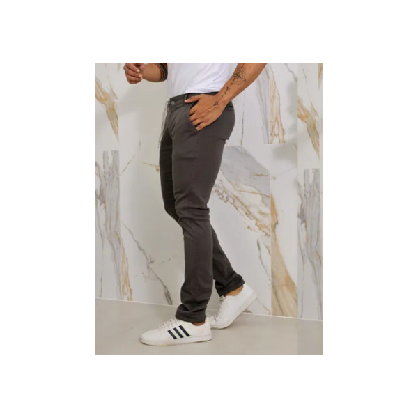 Calça Masculina Sarja Premium Esporte Fino Bolso Faca Lycra
