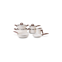 Jogo de Panelas 7 peças Vanilla Brinox Antiaderente Cerâmico - Ceramic Life