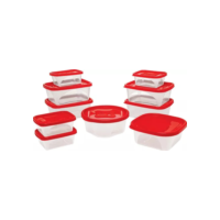 Kit Pote Mantimentos Plastico Jogo Com 10 Peças Alimentos