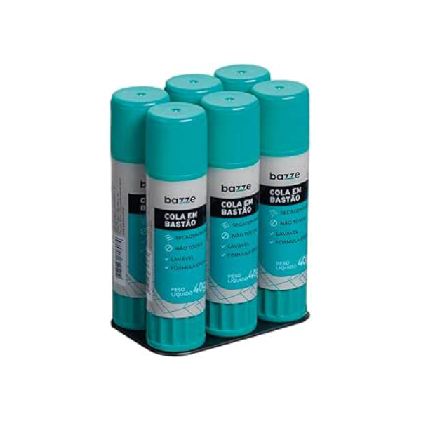 Cola Bastão Bazze 40 G Shrink 6 Unidades
