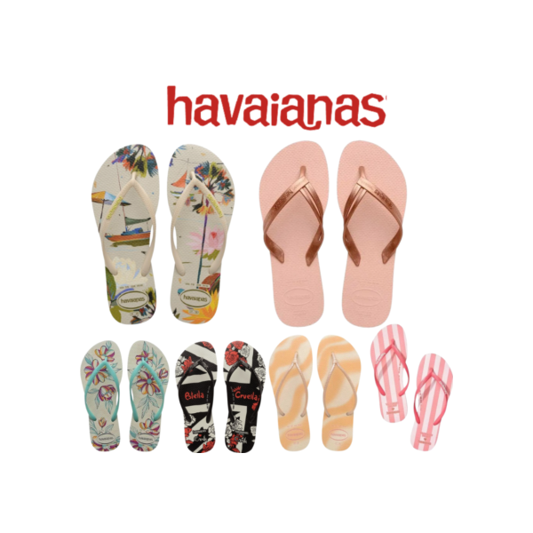 Chinelo Havaianas Feminino Slim Adulto Juvenil Personagens Estampas Original