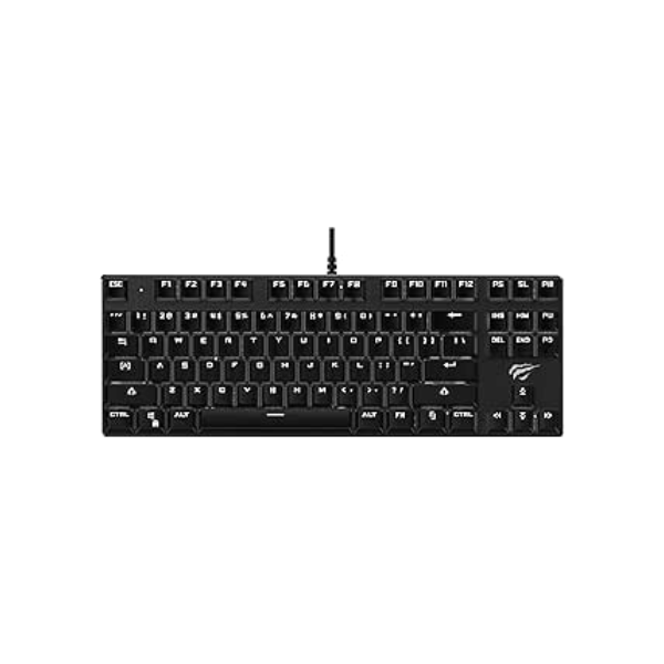 Teclado Mecânico LED HV-KB435L USB ABNT2 Switch Outemu Brown Anti-Ghosting, Havit para Windows 10/Win 8/Win 7/Vista/Mac/Linux, Preto