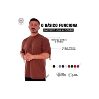 Camiseta Oversized Unissex Camisa Streetwear Algodão Premium