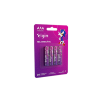 Pilha recarregável AAA 1000mAh Elgin com 4 unidades Palito