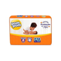 Fralda Pom Pom Protek Proteção de Mãe Mega P 54 Unidades