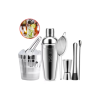 Kit Caipirinha Profissional 7 Peças Inox Coqueteleira 750 Ml