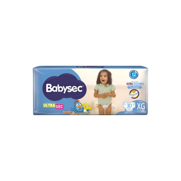 Fralda Galinha Pintadinha Ultrasec Xg 30 Unidades Babysec Gênero Sem gênero Tamanho Extra grande (XG)